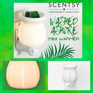 Scentsy WASHED ASHORE Mini Wachswärmer Weiß Clean Beach Nautical Nite Lite Neu - Bild 1 von 8