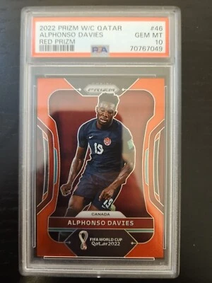 2022 Prizm Alphonso Davies Red /399 Psa 10 - Image 1 of 2