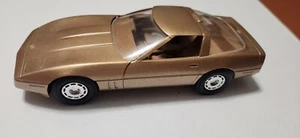 1986 7" Long Chevy Corvette Coupe Sports Car Promo Gold 1:24 Scale Damaged - Picture 1 of 12