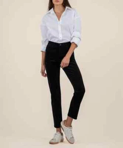 Kut From The Kloth Rachael Mom Jeans 12P Black Fab AB Corduroy High Rise Pants - Picture 1 of 13