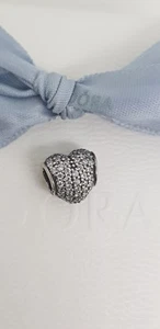 Authentic Pandora Clear Pave CZ Heart Charm Sparkling 791052CZ New! - Picture 1 of 4