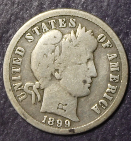 1899 O Barber Dime VG Counter Stamp R............................Lot 8927 Cover