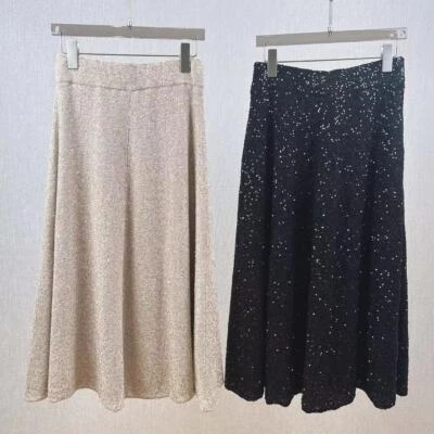 Womens Brunello Cucinelli Spring/summer New Sequined Knitted Long Skirt - Image 1 of 4