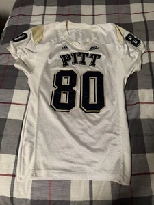 Adidas Pitt Pittsburgh Panthers Nate Byham Football Jersey Big East White - Picture 1 of 17