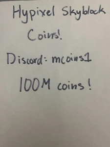 Hypixel Skyblock Coins | 100 Million Msg mcoins1 on discord for more info - Picture 1 of 1