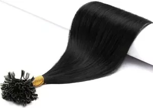 Extension Capelli Umani 1G 16" 50G Doppio Disegno Remy Pre incollato U Punta Unghie Cheratina - Foto 1 di 7