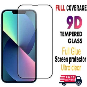 Full 9D Tempered Glass Screen Protector For iPhone 11/12/13/14/15/16 Pro 6/7/8 - Picture 1 of 4