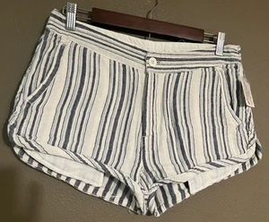 FREE PEOPLE Night Moves pantaloncino a righe blu e bianco donna taglia 4 - Foto 1 di 6