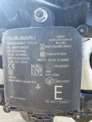 2019 to 2023 Subaru Crosstrek Blind Spot Radar Sensor OEM - Image 1 of 4