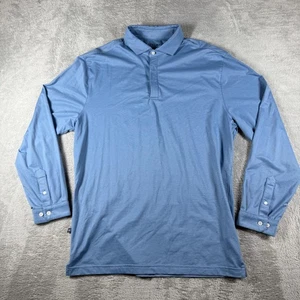 Mizzen Main Poloshirt Herren Large Blau Langarm Performance Preppy Golf - Bild 1 von 13