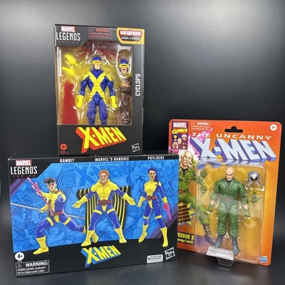 Hasbro Marvel Legends X-Men Lot | Cyclops, 3 Pack W/ Gambit, Savage Prof. X NEW - Image 1 of 4