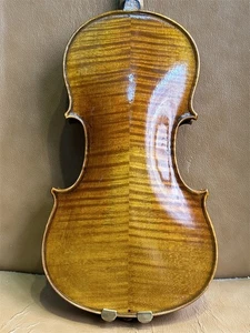 Professional Handmade 3/4 Size Violin Two Pieces Back + nice flame Sound Video - Picture 1 of 17