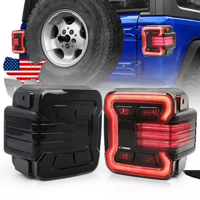 Luces traseras LED 2 piezas señal de giro inversa de freno para Jeep Wrangler JL 2018-2021 Foto 1 de 4