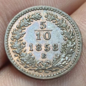 5/10 KREUZER 1858 B Autriche - Picture 1 of 2