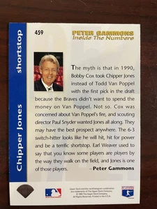 1993 Upper Deck #459 Chipper Jones - Picture 1 of 2