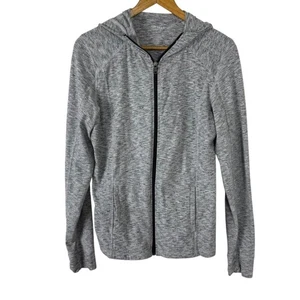 Tek Gear Heather Grey Full Zip Jacket Women's Lrg Activewear Athleisure Casual - Picture 1 of 9