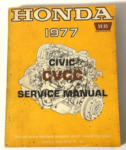 1977 Honda Civic CVCC Service Manual Published by American Honda Motor Co. - Picture 1 of 10