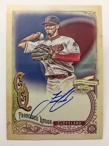 Francisco Lindor Gum Pubblicità Back Variation Auto 2017 Topps Gypsy Queen Autografo SSP - Foto 1 di 2