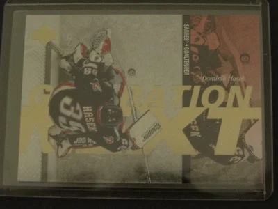 1996-97 Upper Deck Generation Next X28 Dominik Hasek / Roman Turek Hockey Card - Image 1 of 2
