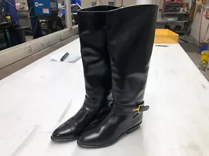 Ladies NEW Black RUSSELL AND BROMLEY LEATHER HIGH BOOTS SIZE EU 36.5 UK 4 - Picture 1 of 10