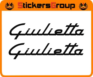 COPPIA ADESIVI SCRITTA ALFA ROMEO GIULIETTA IN VINILE NEW - Foto 1 di 1