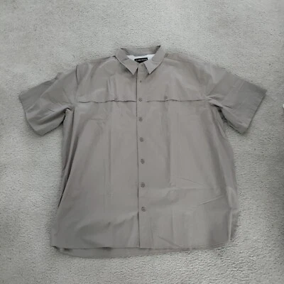 Dri Duck 4XL Mens Rockhill S/S Vented Breathable Khaki Brown 4435 Shirt EUC - Image 1 of 4