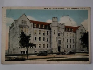 Postkarte UNIVERSITÄT VON KANSAS Snow Hall Lawrence Kansas um 1944 - Bild 1 von 4