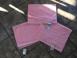 JMA CASA 3 X EGYPTIAN COTTON PEACH HAND TOWELS NEW - Picture 1 of 2