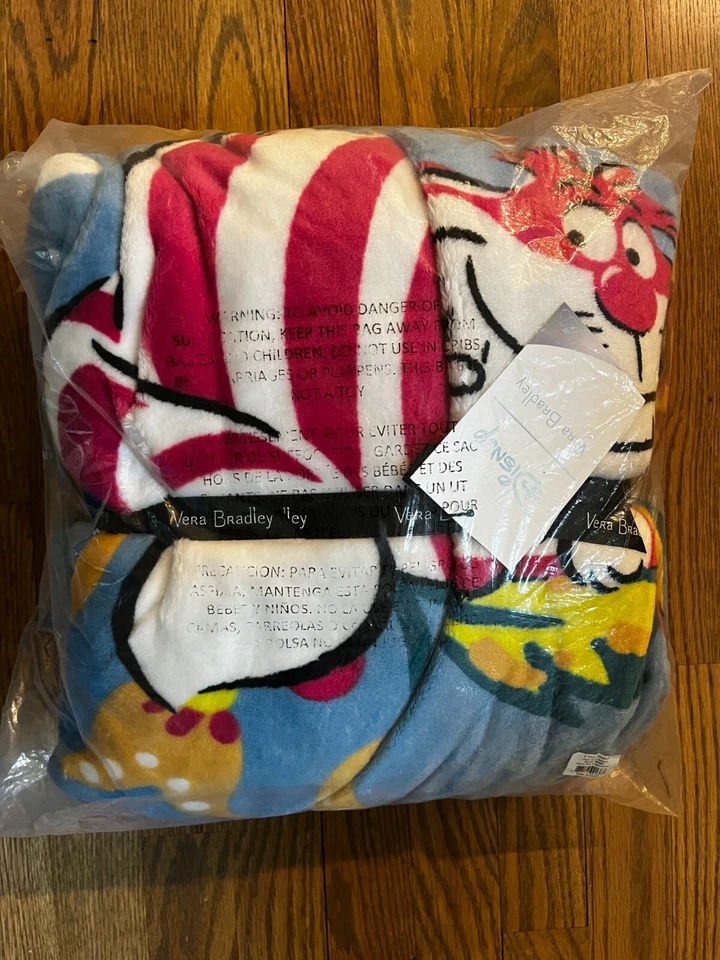 Vera Bradley Alice In Wonderland Blanket Plush Throw Disney Cheshire Cat NWT - Image 1 of 1
