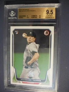 MASAHIRO TANAKA 2014 Bowman #88 BGS GEM MINT 9.5 RC Yankees rookie - Picture 1 of 1