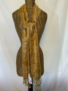 COLLECTIONEIGHTEEN - SHINY GOLD SCARF - 74 X 20 - Picture 1 of 2