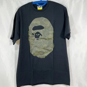 A BATHING APE T-Shirts NEW Black L camouflage Shinjuku APE STORE Bought - Picture 1 of 16