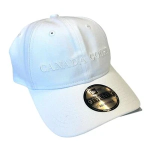 Canada Goose tonale Logo Kappe Mütze weiß Schiebe Rückseite harte Spitze UVP125 BRANDNEU MIT ETIKETT