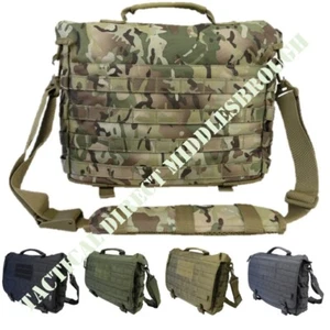 MENS MEDIUM MESSENGER BAG 20 LITRE 20L SHOULDER LAPTOP MOLLE ARMY GRAB MTP CAMO - Picture 1 of 21