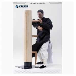 Ip Man Wing Chun Stun Wooden Dummy Kung Fu Strike Pad Metal Base Figure 1/6 28cm - Bild 1 von 7