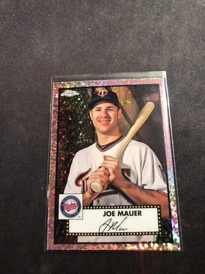 2021 Topps Chrome Platinum Anniversary Joe Mauer Rose Gold Parallel/75 - Image 1 of 2