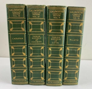 Works of John Galsworthy, Compact Edition, Vol. III, IV, V, VI, 1930 - Picture 1 of 12