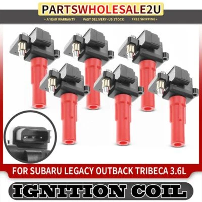 4 件点火线圈带 3 针适用于斯巴鲁 Legacy Outback 2010 - 2019 Tribeca 2010 - 2014 — 第 1/4 张图片