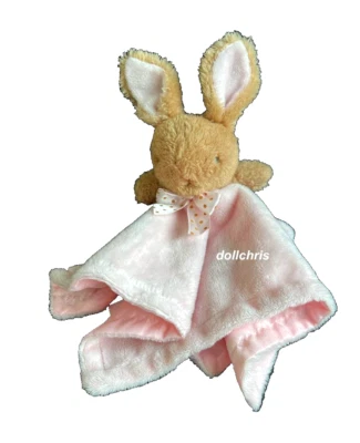 Dan Dee Rosa Bebé Niña Lovey Manta de Seguridad Sonajero Conejo Conejo Peluche Suave Foto 1 de 4