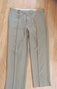 Croft & Barrow Dress Pants Mens 38x29 Brown Classic Fit Flat Front Slacks - Picture 1 of 7