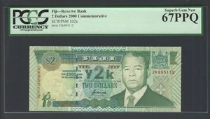 Fidschi 2 Dollars 2000 P102a Gedenkmünze Stempelglanz gestempelt 67 - Bild 1 von 2