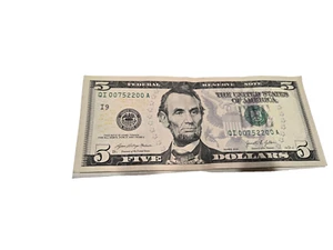 CIR $5 2021 Note with 4 of a kind and 1 pair, book ends (I9) - Minneapolis - Picture 1 of 2