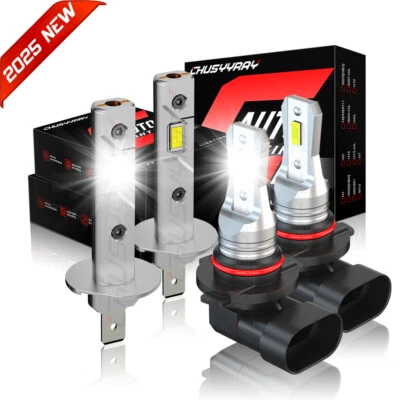 Kit de faróis de LED lâmpadas de feixe alto/baixo para Lexus LX470 1999-2007 4 peças H1+9005 - Imagem 1 de 4