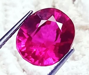 9.20 Ct Loose Mozambique Red Ruby Like Corundum Heated Oval Cut Gemstone - Picture 1 of 9