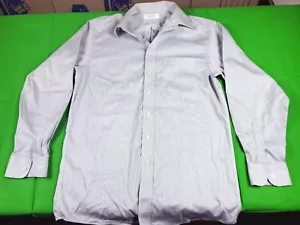 Camisa de vestir Roundtree & Yorke Gold Label blanca con botones talla M ajustada 15 1/2 34 - Imagen 1 de 4