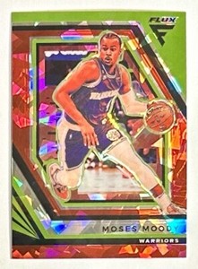 2022-23 Flux Moses Moody Red Cracked Ice Prizm Refractor SP #144 GS Warriors NBA
