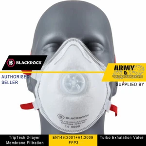 Blackrock Eazi-Breathe Moulded Disposable Respirator Turbo Valve 3rd Layer - Picture 1 of 8