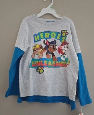 Nickelodeon Boys' Toddler Paw Patrol Hero's Unleashed Cape T-Shirt Size 5T (NEW) - Image 1 of 4