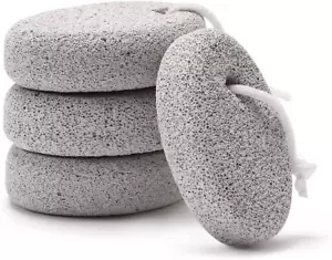 4-Pack Natural Pumice Stone for Feet, Lava Pedicure Tools Hard Skin Callus Remo - Picture 1 of 11