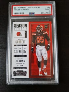 Myles Garrett 2017 Panini Contenders Rookie RC #44 PSA 9 Cleveland Browns Card - Picture 1 of 2